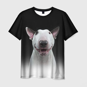 Мужская футболка 3D с принтом Oh snap! в Курске, 100% полиэфир | прямой крой, круглый вырез горловины, длина до линии бедер | bull terrier | dog |   | бультерьер | собака