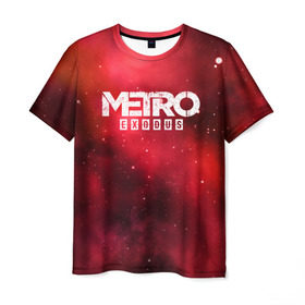 Мужская футболка 3D с принтом Metro Exodus в Курске, 100% полиэфир | прямой крой, круглый вырез горловины, длина до линии бедер | 2019 | 2033 | exodus | game | logo | metro | red | апокалипсис | игра | исход | красный | лого | метро | сталкер
