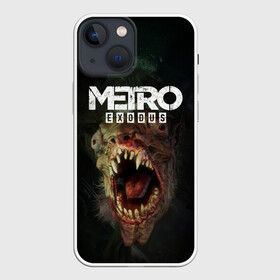 Чехол для iPhone 13 mini с принтом Metro Exodus в Курске,  |  | 2019 | 2033 | exodus | game | logo | metro | апокалипсис | герой | зубы | игра | исход | лого | метро | монстр | персонаж | сталкер