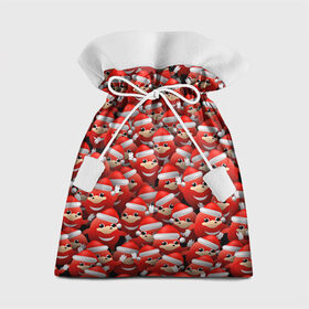 Подарочный 3D мешок с принтом Новогодние наклзы в Курске, 100% полиэстер | Размер: 29*39 см | da way | meme | ехидна | колпак | красный | мем | наклз | новогодний | новый год | соник | шапка