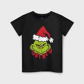 Детская футболка хлопок с принтом Cristmas Grinch в Курске, 100% хлопок | круглый вырез горловины, полуприлегающий силуэт, длина до линии бедер | grinch | гринч | новый год | рождество