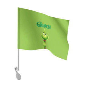 Флаг для автомобиля с принтом The Grinch в Курске, 100% полиэстер | Размер: 30*21 см | grinch | гринч | новый год | рождество