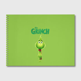 Альбом для рисования с принтом The Grinch в Курске, 100% бумага
 | матовая бумага, плотность 200 мг. | Тематика изображения на принте: grinch | гринч | новый год | рождество