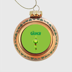 Стеклянный ёлочный шар с принтом The Grinch в Курске, Стекло | Диаметр: 80 мм | grinch | гринч | новый год | рождество
