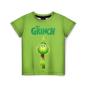 Детская футболка 3D с принтом The Grinch в Курске, 100% гипоаллергенный полиэфир | прямой крой, круглый вырез горловины, длина до линии бедер, чуть спущенное плечо, ткань немного тянется | grinch | гринч | новый год | рождество