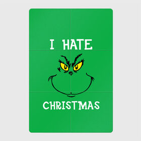 Магнитный плакат 2Х3 с принтом I hate christmas в Курске, Полимерный материал с магнитным слоем | 6 деталей размером 9*9 см | Тематика изображения на принте: grinch | гринч | новый год | рождество