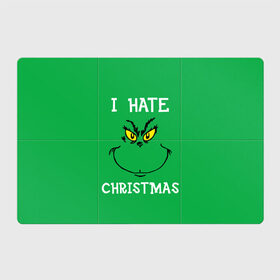 Магнитный плакат 3Х2 с принтом I hate christmas в Курске, Полимерный материал с магнитным слоем | 6 деталей размером 9*9 см | grinch | гринч | новый год | рождество