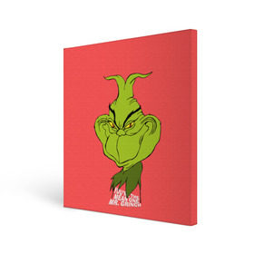 Холст квадратный с принтом Mr. Grinch в Курске, 100% ПВХ |  | Тематика изображения на принте: grinch | гринч | новый год | рождество