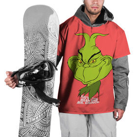 Накидка на куртку 3D с принтом Mr. Grinch в Курске, 100% полиэстер |  | Тематика изображения на принте: grinch | гринч | новый год | рождество