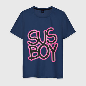 Мужская футболка хлопок с принтом Susboy в Курске, 100% хлопок | прямой крой, круглый вырез горловины, длина до линии бедер, слегка спущенное плечо. | baby | cry | lil peep | lil peep cry baby | pink | susboy | камуфляж | лил | лилпип | пип | розовый | розовый камуфляж
