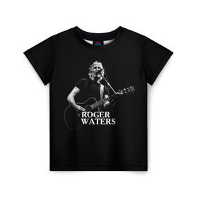 Детская футболка 3D с принтом Roger Waters, Pink Floyd в Курске, 100% гипоаллергенный полиэфир | прямой крой, круглый вырез горловины, длина до линии бедер, чуть спущенное плечо, ткань немного тянется | Тематика изображения на принте: roger waters | джордж уотерс | композитор | певец | поэт