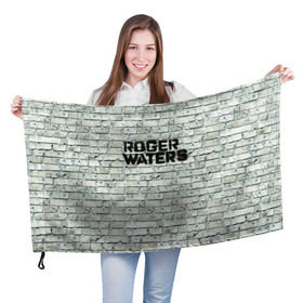 Флаг 3D с принтом Roger Waters. The Wall в Курске, 100% полиэстер | плотность ткани — 95 г/м2, размер — 67 х 109 см. Принт наносится с одной стороны | pink floyd | roger waters | джордж уотерс | композитор | певец | поэт