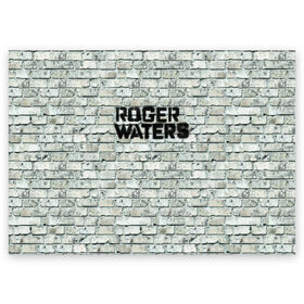 Поздравительная открытка с принтом Roger Waters. The Wall в Курске, 100% бумага | плотность бумаги 280 г/м2, матовая, на обратной стороне линовка и место для марки
 | Тематика изображения на принте: pink floyd | roger waters | джордж уотерс | композитор | певец | поэт