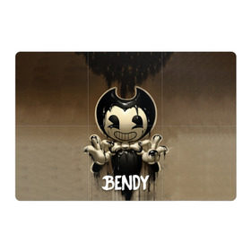 Магнитный плакат 3Х2 с принтом Bendy в Курске, Полимерный материал с магнитным слоем | 6 деталей размером 9*9 см | bendy | bendy in the ink machine | cartoon | game | бенди | игра
