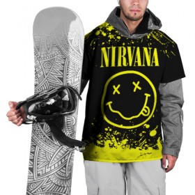Накидка на куртку 3D с принтом Nirvana в Курске, 100% полиэстер |  | Тематика изображения на принте: grunge | kurt cobain | nirvana | группы | курт кобейн | музыка | нирвана | рок | смайл | смайлик