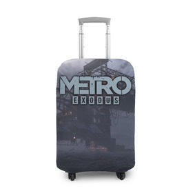 Чехол для чемодана 3D с принтом Metro Exodus в Курске, 86% полиэфир, 14% спандекс | двустороннее нанесение принта, прорези для ручек и колес | 