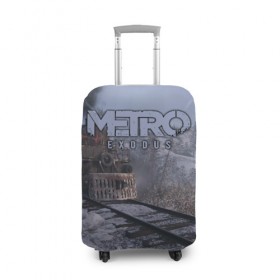 Чехол для чемодана 3D с принтом Metro Exodus в Курске, 86% полиэфир, 14% спандекс | двустороннее нанесение принта, прорези для ручек и колес | 