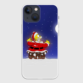 Чехол для iPhone 13 mini с принтом Гомер Санта Клаус в Курске,  |  | Тематика изображения на принте: bart | family | homer | lisa | maggie | marge | santa | simpson | simpsons | thesimpsons | барт | герой | гомер | город | лиза | мардж | мегги | санта | семья | симпсоны | супергерой