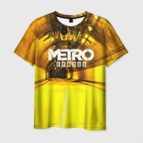 Мужская футболка 3D с принтом METRO EXODUS в Курске, 100% полиэфир | прямой крой, круглый вырез горловины, длина до линии бедер | 