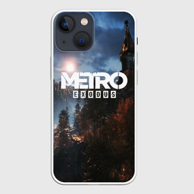 Чехол для iPhone 13 mini с принтом METRO EXODUS в Курске,  |  | ak47 | metro 2033 | metro exodus | апокалипсис | артем | глуховский | дорога | маски | ночь | оружие | поезд | противогаз | сталкеры