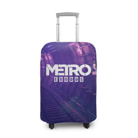 Чехол для чемодана 3D с принтом METRO EXODUS в Курске, 86% полиэфир, 14% спандекс | двустороннее нанесение принта, прорези для ручек и колес | 