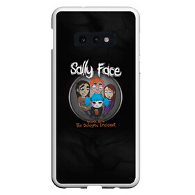 Чехол для Samsung S10E с принтом Sally Face в Курске, Силикон | Область печати: задняя сторона чехла, без боковых панелей | sally face | гизмо | девид | девочка | игра | лари | ларри | мальчик | маска | мрачная | на лице | пых | с протезом | сал | сали | салли | салли фейс | фейс | фэйс | эддисон | эшли