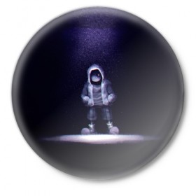 Значок с принтом Санс в Курске,  металл | круглая форма, металлическая застежка в виде булавки | game | sans | undertale | игра | санс
