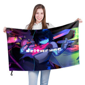 Флаг 3D с принтом Deltarune в Курске, 100% полиэстер | плотность ткани — 95 г/м2, размер — 67 х 109 см. Принт наносится с одной стороны | 