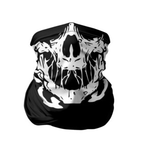 Бандана-труба 3D с принтом ДЫМЯЩИЙ ЧЕРЕП в Курске, 100% полиэстер, ткань с особыми свойствами — Activecool | плотность 150‒180 г/м2; хорошо тянется, но сохраняет форму | bandana | bones | face | mask | smoke | бандана | кости | лицо | маска | смоук | череп
