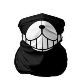 Бандана-труба 3D с принтом MONOKUMA в Курске, 100% полиэстер, ткань с особыми свойствами — Activecool | плотность 150‒180 г/м2; хорошо тянется, но сохраняет форму | anime | bandana | bear | black  white | face | kurokuma | mask | monodam | monokuma | monomi | monotaro | pink | rabbit | school | shirokuma | аниме | бандана | главарь | лицо | мoноми | маска | монокума | черно белый | школа