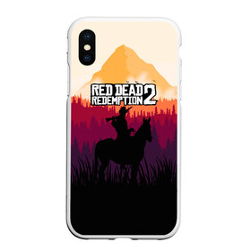 Чехол для iPhone XS Max матовый с принтом Red Dead Redemption 2 в Курске, Силикон | Область печати: задняя сторона чехла, без боковых панелей | game | gamer | rdr2 | red dead redemption 2 | rockstar studios | игры | ковбой