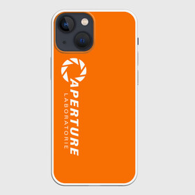 Чехол для iPhone 13 mini с принтом APERTURE LABORATORIE в Курске,  |  | aperture laboratorie | black mesa | gordon freeman | half life | half life 3 | logo | valve | вэлв | гордон фриман | игра | лого | монтировка | фантастика | халф лайф