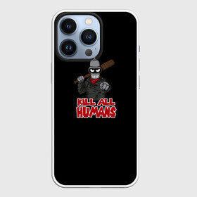 Чехол для iPhone 13 Pro с принтом Bender. Kill All Humans в Курске,  |  | бендер | футурама