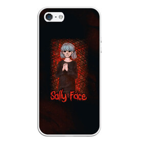 Чехол для iPhone 5/5S матовый с принтом Sally Face в Курске, Силикон | Область печати: задняя сторона чехла, без боковых панелей | sally face | гизмо | девид | девочка | игра | лари | ларри | мальчик | маска | мрачная | на лице | пых | с протезом | сал | сали | салли | салли фейс | фейс | фэйс | эддисон | эшли