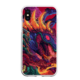 Чехол для iPhone XS Max матовый с принтом HyperBEAST в Курске, Силикон | Область печати: задняя сторона чехла, без боковых панелей |  warning |  ко |  оружие | автомат