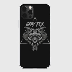 Чехол для iPhone 12 Pro Max с принтом Серый Лис в Курске, Силикон |  | Тематика изображения на принте: fox | gray fox | волк | животное | клыки | лиса | оскал | пасть | серый | фокс