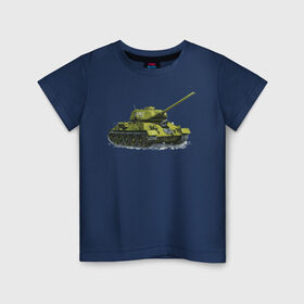 Детская футболка хлопок с принтом Зимний Танк в Курске, 100% хлопок | круглый вырез горловины, полуприлегающий силуэт, длина до линии бедер | war | бмп | броня | военный | война | зеленый | оборона | онлайн | оружие | снежный | танк | танки | танки онлайн | танчики