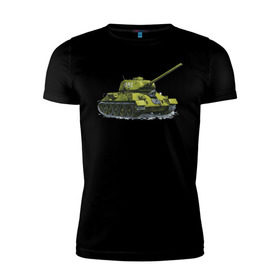 Мужская футболка премиум с принтом Зимний Танк в Курске, 92% хлопок, 8% лайкра | приталенный силуэт, круглый вырез ворота, длина до линии бедра, короткий рукав | Тематика изображения на принте: war | бмп | броня | военный | война | зеленый | оборона | онлайн | оружие | снежный | танк | танки | танки онлайн | танчики