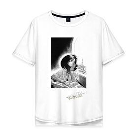 Мужская футболка хлопок Oversize с принтом Алита Боевой Ангел в Курске, 100% хлопок | свободный крой, круглый ворот, “спинка” длиннее передней части | 