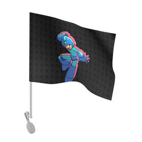 Флаг для автомобиля с принтом Mega Man (pixel art) Black в Курске, 100% полиэстер | Размер: 30*21 см | 8 bit | 8bit | art | dendy | famicom | game | games | japan | japanese | man | mega | mega man | megaman | nes | pixel | pixel art | pixelart | retro | video games | videogames