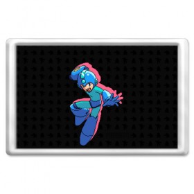Магнит 45*70 с принтом Mega Man (pixel art) Black в Курске, Пластик | Размер: 78*52 мм; Размер печати: 70*45 | Тематика изображения на принте: 8 bit | 8bit | art | dendy | famicom | game | games | japan | japanese | man | mega | mega man | megaman | nes | pixel | pixel art | pixelart | retro | video games | videogames