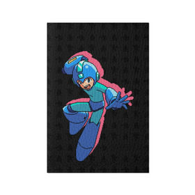 Обложка для паспорта матовая кожа с принтом Mega Man (pixel art) Black в Курске, натуральная матовая кожа | размер 19,3 х 13,7 см; прозрачные пластиковые крепления | 8 bit | 8bit | art | dendy | famicom | game | games | japan | japanese | man | mega | mega man | megaman | nes | pixel | pixel art | pixelart | retro | video games | videogames