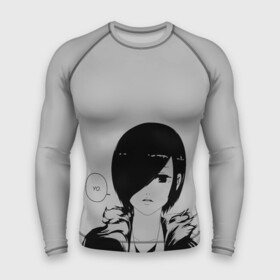 Мужской рашгард 3D с принтом Тоука в Курске,  |  | thouka | tokyo ghoul | touka | yo | гуль | девушка гуль | йо | токийский гуль | тоука