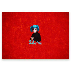 Поздравительная открытка с принтом Sally Face в Курске, 100% бумага | плотность бумаги 280 г/м2, матовая, на обратной стороне линовка и место для марки
 | sally face | гизмо | девид | девочка | игра | лари | ларри | мальчик | маска | мрачная | на лице | пых | с протезом | сал | сали | салли | салли фейс | фейс | фэйс | эддисон | эшли