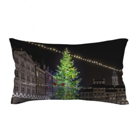 Подушка 3D антистресс с принтом Рождественская елка в Курске, наволочка — 100% полиэстер, наполнитель — вспененный полистирол | состоит из подушки и наволочки на молнии | 