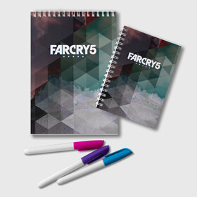 Блокнот с принтом FarCry polygon в Курске, 100% бумага | 48 листов, плотность листов — 60 г/м2, плотность картонной обложки — 250 г/м2. Листы скреплены удобной пружинной спиралью. Цвет линий — светло-серый
 | Тематика изображения на принте: far cry | far cry 5 | far cry new dawn | far cry primal | farcry | fc 5 | fc5 | game | new dawn | primal | игры | постапокалипсис | фар край | фар край 5