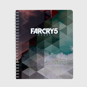 Тетрадь с принтом FarCry polygon в Курске, 100% бумага | 48 листов, плотность листов — 60 г/м2, плотность картонной обложки — 250 г/м2. Листы скреплены сбоку удобной пружинной спиралью. Уголки страниц и обложки скругленные. Цвет линий — светло-серый
 | Тематика изображения на принте: far cry | far cry 5 | far cry new dawn | far cry primal | farcry | fc 5 | fc5 | game | new dawn | primal | игры | постапокалипсис | фар край | фар край 5