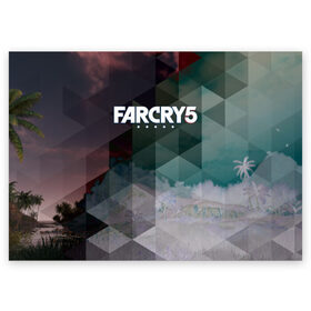 Поздравительная открытка с принтом FarCry polygon в Курске, 100% бумага | плотность бумаги 280 г/м2, матовая, на обратной стороне линовка и место для марки
 | far cry | far cry 5 | far cry new dawn | far cry primal | farcry | fc 5 | fc5 | game | new dawn | primal | игры | постапокалипсис | фар край | фар край 5