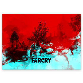 Поздравительная открытка с принтом FARCRY в Курске, 100% бумага | плотность бумаги 280 г/м2, матовая, на обратной стороне линовка и место для марки
 | Тематика изображения на принте: far cry | far cry 5 | far cry new dawn | far cry primal | farcry | fc 5 | fc5 | game | new dawn | primal | игры | постапокалипсис | фар край | фар край 5