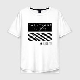 Мужская футболка хлопок Oversize с принтом Twenty one pilots в Курске, 100% хлопок | свободный крой, круглый ворот, “спинка” длиннее передней части | 21 pilots | josh dun | music | rock | twenty one pilots | tyler joseph | джош дан | музыка | рок | тайлер джозеф